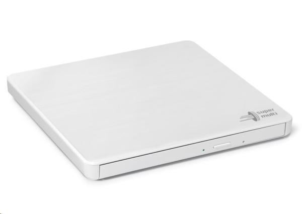 HITACHI LG - externá mechanika DVD-W/CD-RW/DVD±R/±RW/RAM GP60NW60, Slim, biela, krabica+SW2