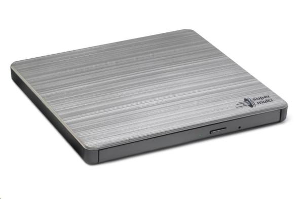HITACHI LG - externá mechanika DVD-W/ CD-RW/ DVD±R/ ±RW/ RAM GP60NS60,  Slim,  Silver,  box+SW2