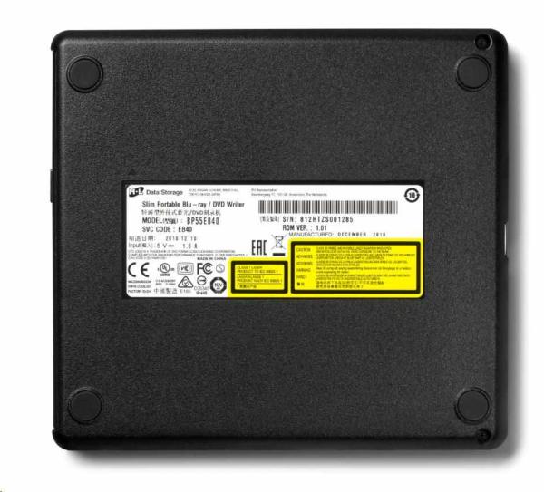 HITACHI LG - Externý disk BD-W/ CD-RW/ DVD±R/ ±RW/ RAM/ M-DISC BP55EB40,  čierny,  box+SW3