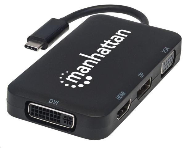 MANHATTAN USB-C na HDMI/ DP/ VGA/ DVI dokovacia stanica