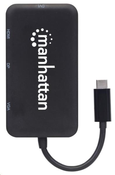 MANHATTAN USB-C na HDMI/ DP/ VGA/ DVI dokovacia stanica4