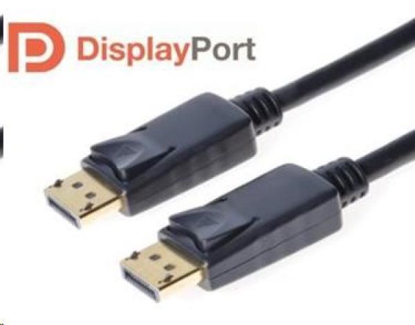 PREMIUMCORD DisplayPort 1.2 pripojovacie káble M/M, pozlátené konektory, 2 m