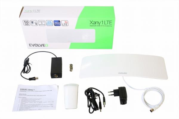 EVOLVEO Xany 1,  230/ 5V,  aktivní pokojová anténa DAB+/ DVB-T2,   filtr LTE, 4G, 5G5