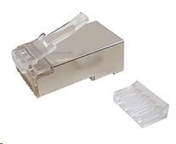 Solarix Konektor RJ45 CAT6 STP 8p8c tienený skladaný na licenciu /  100 ks KRJ45/ 6SH