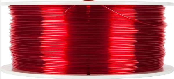 VERBATIM Filament pre 3D tlačiarne PET-G 1.75mm,  327m,  1kg červená priehľadná0
