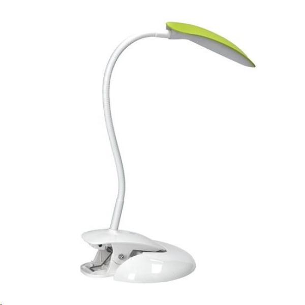 Solight LED stmívatelná lampička 2v1,  podstavec i klip,  5W 4000K,  3 barevné kryty2
