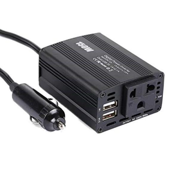 EUROCASE měnič napětí AC/ DC , 12V/ 220V,  150W,  USB,  autozástrčka1