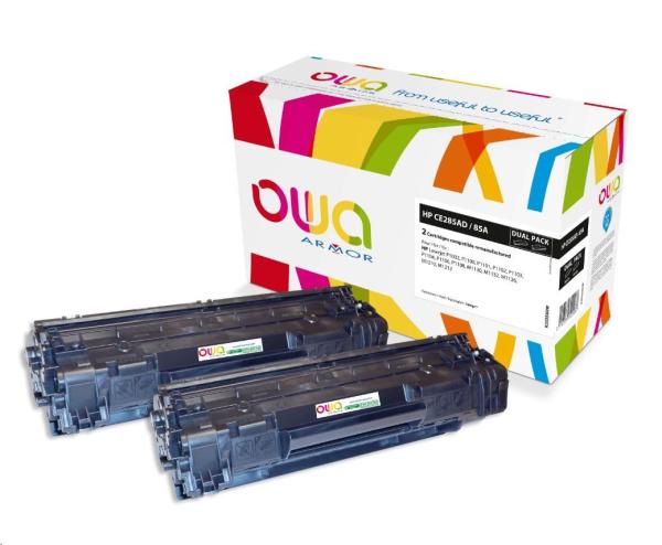 OWA Armor toner pre HP LJ P1002, 1100, 1102, 1103, 1104, 1106, 1108, M1130, 1132, 1136, 1210, 1212 2x1600 strán,  CE285AD,  čierny