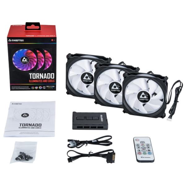 Ventilátor CHIEFTEC RGB TORNADO CF-3012-RGB1