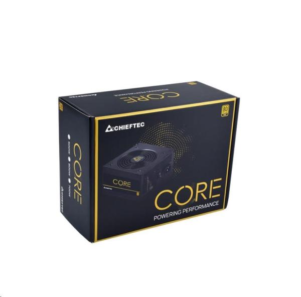 CHIEFTEC zdroj Core Series BBS-600S,  600W,  120mm fan,  80+ Gold4