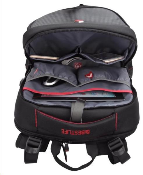 Bestlife herný batoh pre 17" notebook s usb konektormi na nabíjanie7