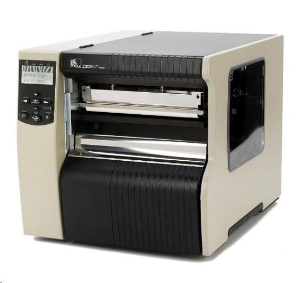 Zebra 220Xi4,  12 bodov/ mm (300 dpi),  ZPLII,  multiIF,  tlačový server (ethernet)