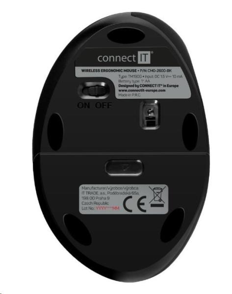 CONNECT IT FOR HEALTH LADIES ergonomická vertikálna myš,  bezdrôtová9