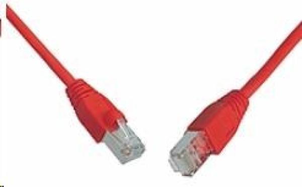 Solarix Patch kábel CAT6 SFTP PVC 5m červený odolný proti zachyteniu C6-315RD-5MB