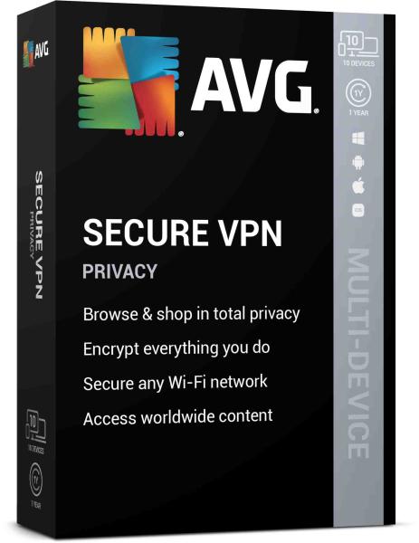 AVG Secure VPN pre viacero zariadení,  12 mesiacov E-mail