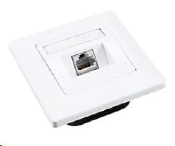 Solarix Zásuvka CAT6 STP 1 x RJ45 pod omietku biela SX9-1-6-STP-WH