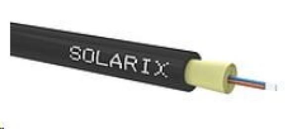 DROP1000 Solarix kábel,  4vl 9/ 125,  3, 6mm,  LSOH,  čierny,  500m cievka SXKO-DROP-4-OS-LSOH