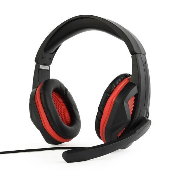 GEMBIRD sluchátka s mikrofonem GHS-03,  gaming,  černo-červená1
