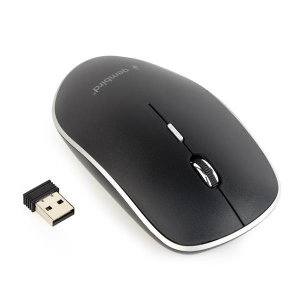 Myš GEMBIRD MUSW-4B-01,  čierna,  bezdrôtová,  USB nano prijímač1
