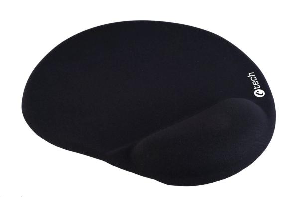 C-TECH Podložka pod myš gélová MPG-03,  čierna,  240x220mm