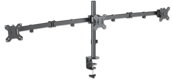 MANHATTAN Stolný držiak pre 3 LCD monitory,  13" až 27"2