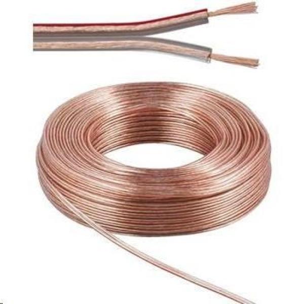 PremiumCord Reproduktorové káble 100% CU meď 2x 1, 5mm 10m