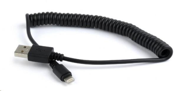 GEMBIRD kábel CABLEXPERT USB A samec/ svetelný samec,  1, 5 m,  čierny,  krútený