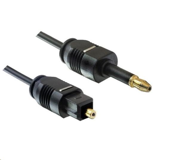 PREMIUMCORD Kábel 3, 5 mm mini Toslink - Toslink,  OD:2.2 mm,  dĺžka 3 m
