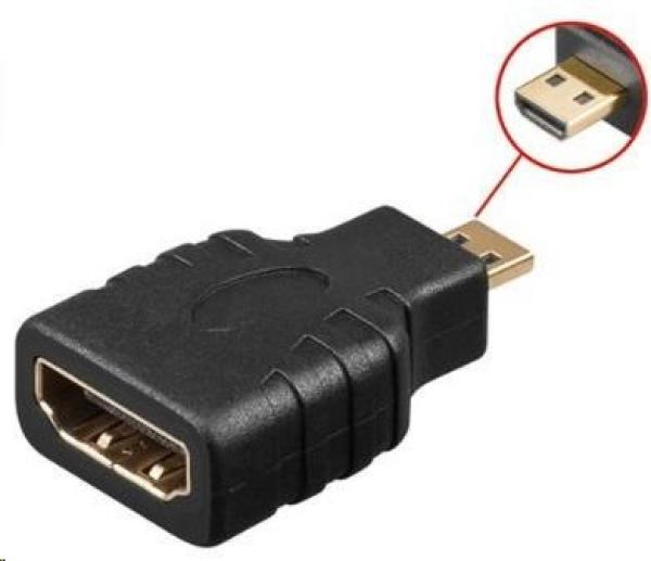 PremiumCord adaptér HDMI-A - micro HDMI-D, F/ M