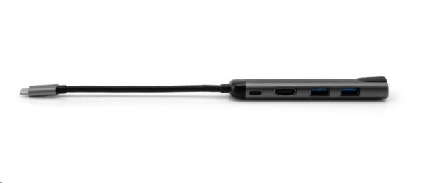 VERBATIM 49141 Multiportový USB-C HUB,  2x USB 3.0,  1x USB-C,  HDMI,  LAN,  šedý dok6