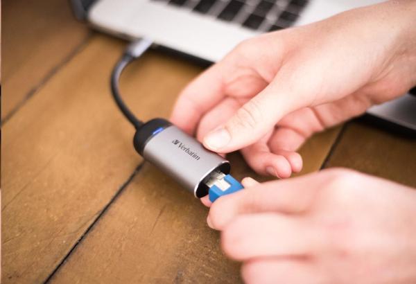 VERBATIM 49146 Adaptér USB-C™ na gigabitový Ethernet Rj45 HUB5