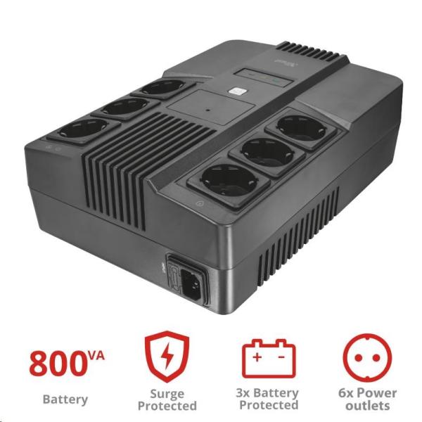 UPS TRUST Maxxon 800VA so 6 štandardnými zásuvkami1