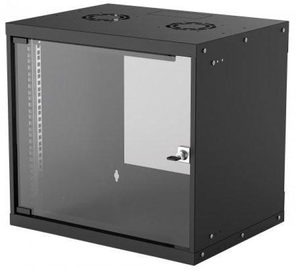 Intellinet 19" rack BASIC 9U/400 mm, čierny, rozložený flatpack