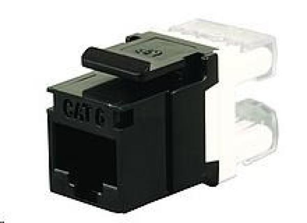 Solarix zárezový keystone CAT6 UTP RJ45 čierny SXKJ-6-UTP-BK
