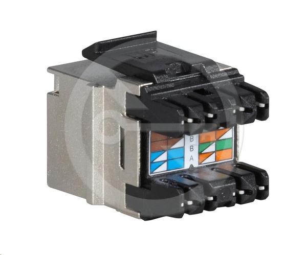 Solarix Rýchlorezný keystone CAT6 STP RJ45 čierny SXKJ-6-STP-BK-NA pre kliešte SXKJ-NA-BU0