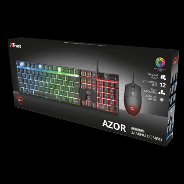 BAZAR - TRUST set klávesnice + myš GXT 838 Azor Gaming Combo CZ/ SK - poškozený obal3