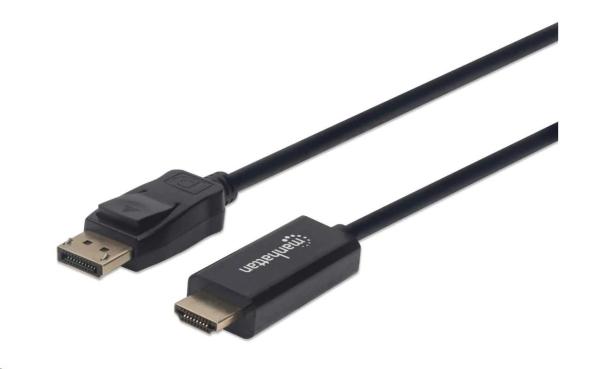 MANHATTAN Kábel DisplayPort - HDMI 1080p,  1 m,  čierny
