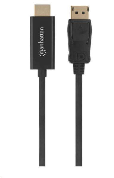MANHATTAN Kábel DisplayPort na HDMI 1080p,  1.8 m,  čierna3