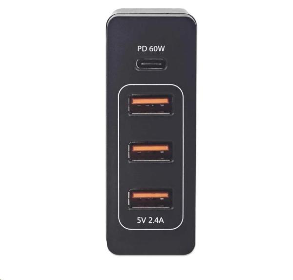 Nabíjacia stanica MANHATTAN USB Power Delivery - 72 W,  čierna3
