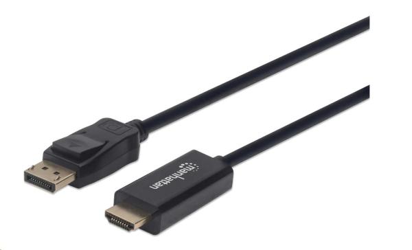 MANHATTAN Kábel DisplayPort - HDMI,  1 m,  čierny