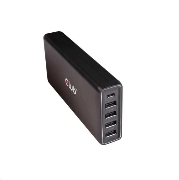 Nabíjačka Club3D USB typu A a C,  5 portov,  111 W1
