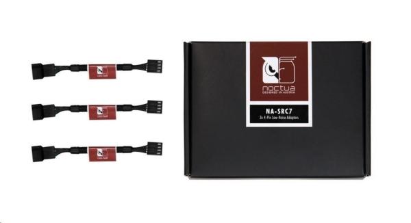 NOCTUA Adaptér NA-SRC7,  3x,  4-pin ventilátor Low Noise,  černá