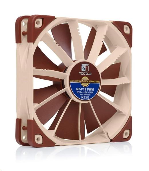 NOCTUA Ventilátor NF-F12-PWM,  120mm,  hnědá2