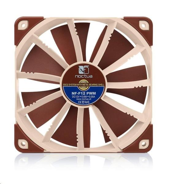 NOCTUA Ventilátor NF-F12-PWM,  120mm,  hnědá3