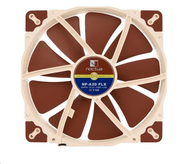 NOCTUA Ventilátor NF-A20-FLX,  200mm,  hnědá2
