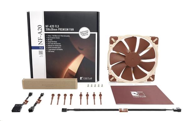 NOCTUA Ventilátor NF-A20-FLX,  200mm,  hnědá3
