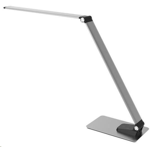 Solight LED stolní lampička stmívatelná,  11W,  změna chromatičnosti,  broušený hliník,  stříbrná0