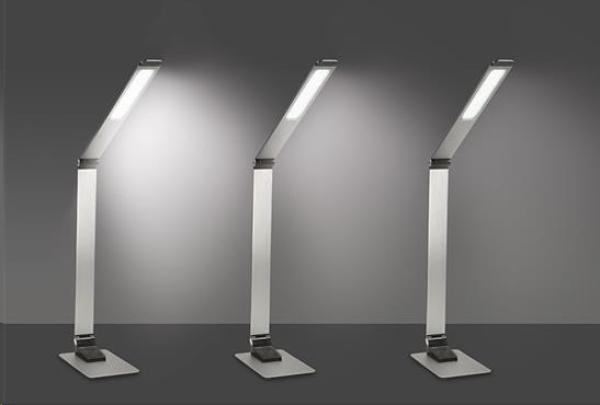Solight LED stolní lampička stmívatelná,  11W,  změna chromatičnosti,  broušený hliník,  stříbrná4