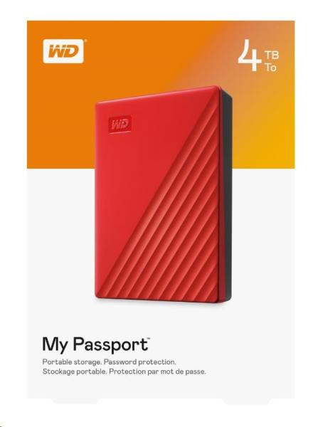 Prenosný disk WD My Passport 4 TB Ext. 2.5" USB3.0 Červená6