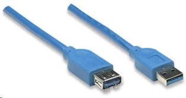MANHATTAN USB kábel 3.0 A-A predĺženie 3 m,  modré2